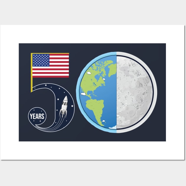 50th Anniversary Apollo 11 Mission Wall Art by FunawayHit